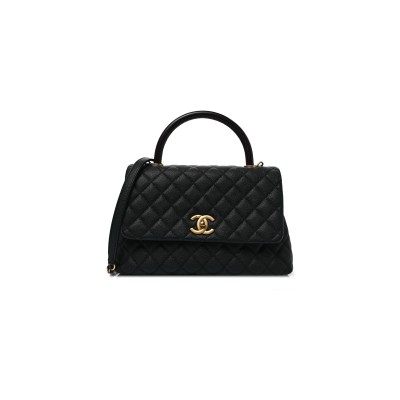 CHANEL CAVIAR LIZARD EMBOSSED QUILTED SMALL COCO HANDLE FLAP 1150942 (29*18*12cm)
